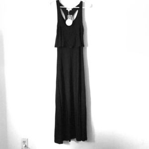 Flutter top black maxi dress